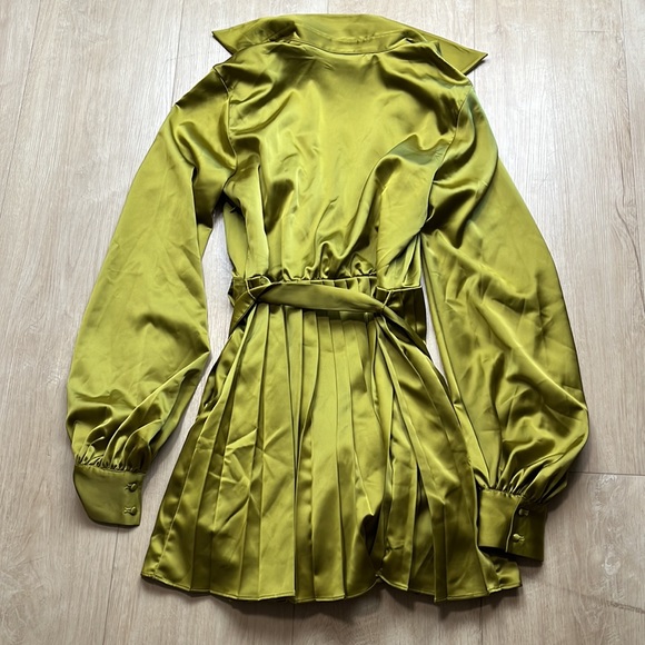 House of CB Allegra Long Sleeve faux Wrap Cocktail Minidress, SIZE MEDIUM 1033 - Picture 5 of 7